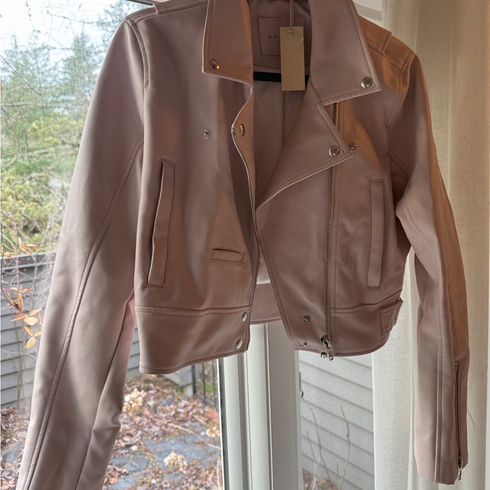 Blank NYC Blush Leather Jacket